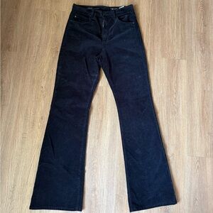 AG Adriano Goldschmied Black Corduroy Flare Pants
